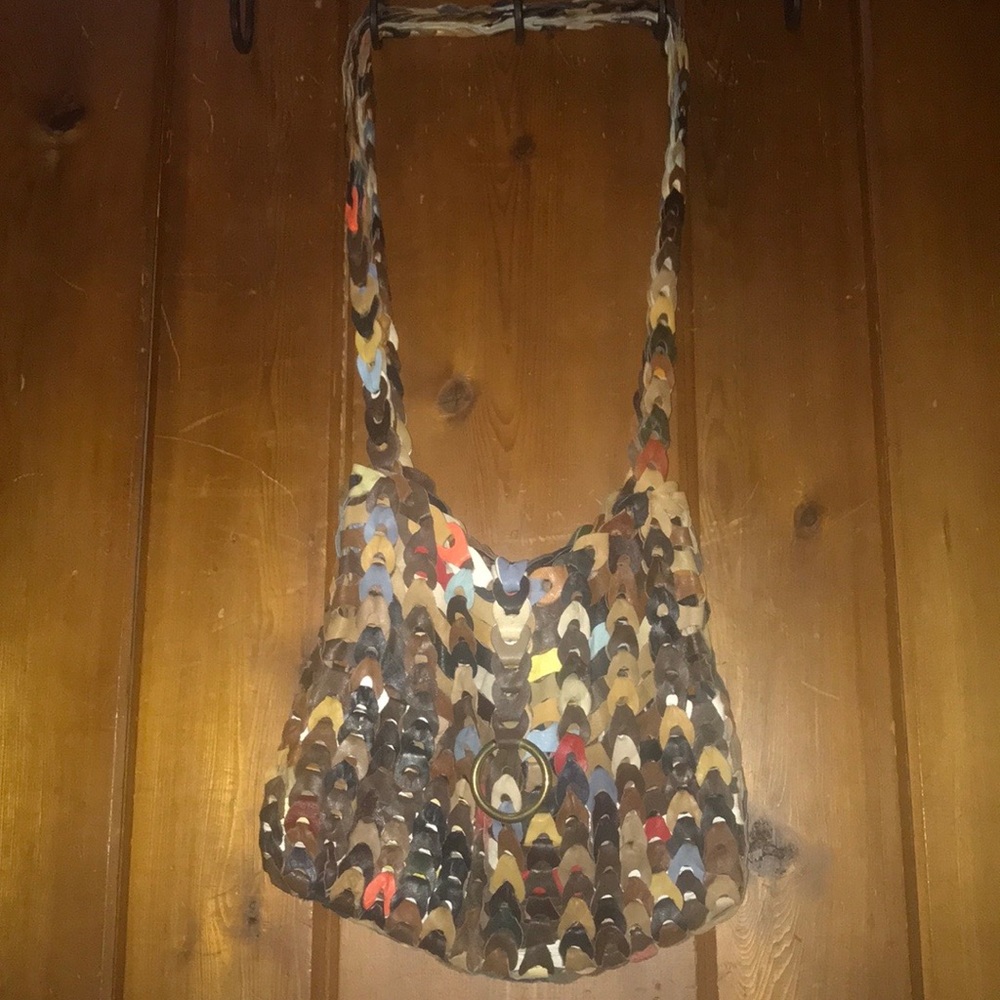 Woven Leather Satchel